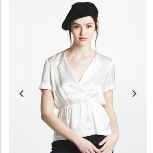 White Parisienne Silk Blouse